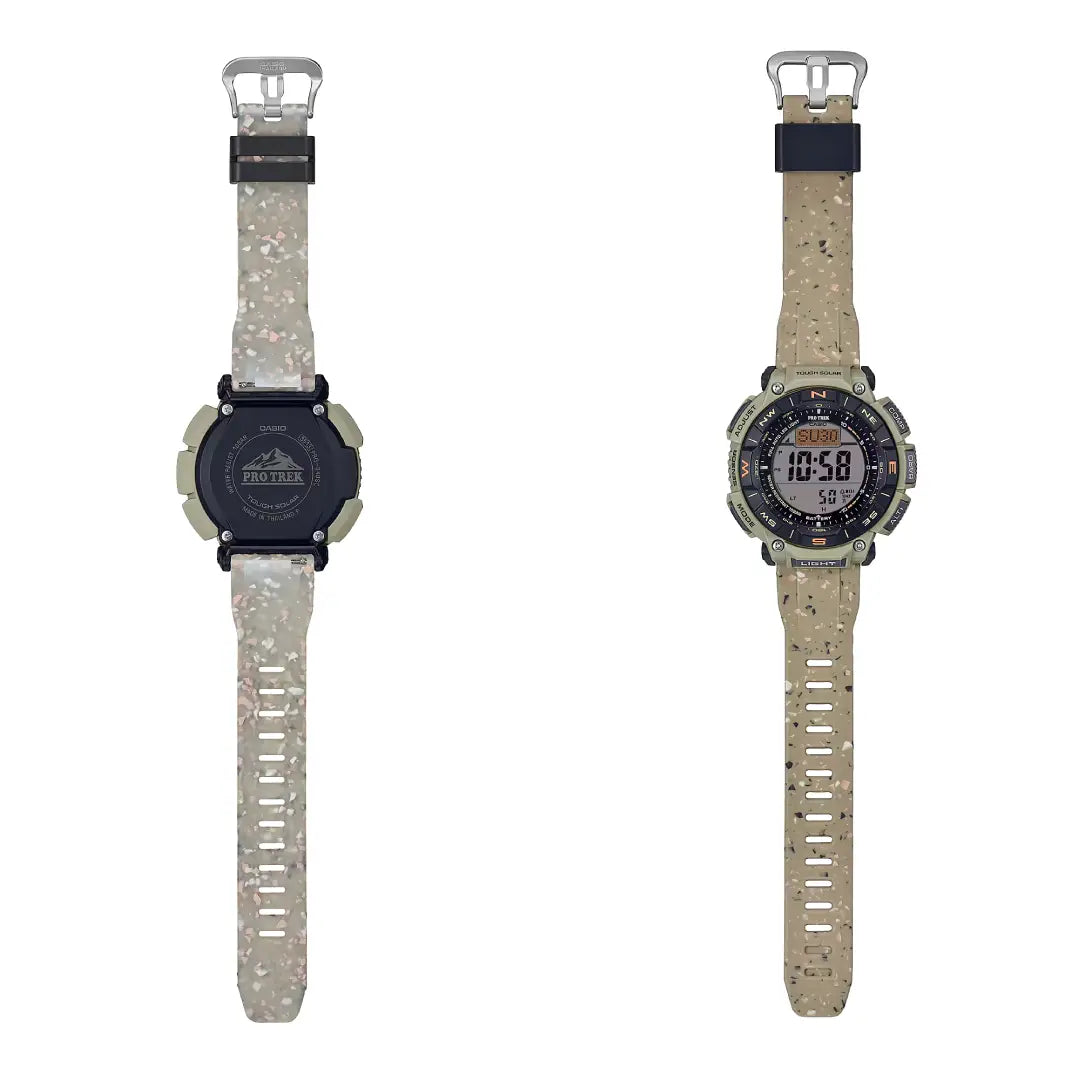 Casio Pro Trek Climber Line PRG-340SC-5DR Grey Dial Recycled Resin Strap Men's Watch