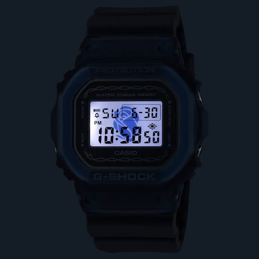 Casio DW-5600RS-8D Blue Rose Miracle digital wrist watch