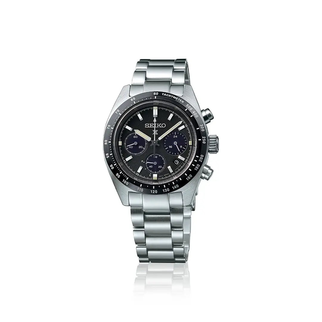Seiko Prospex SSC819P1 Solar Chronograph "Speedtimer"  Black Dial 39mm Stainless Steel Men's Watch