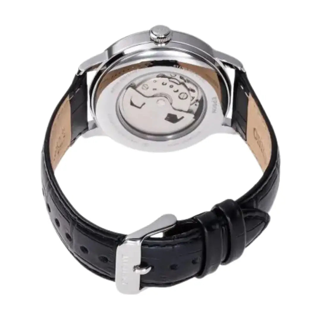 Orient Automatic RA-AK0802S Bambino Sun & Moon White Dial Leather Strap Men's Watch