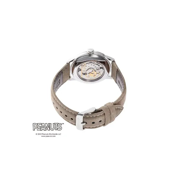 Orient Bambino RA-AC0M17G30B Limited Edition 75th Anniversary Peanuts Automatic Cream Yellow Dial Leather Strap Men's Watch