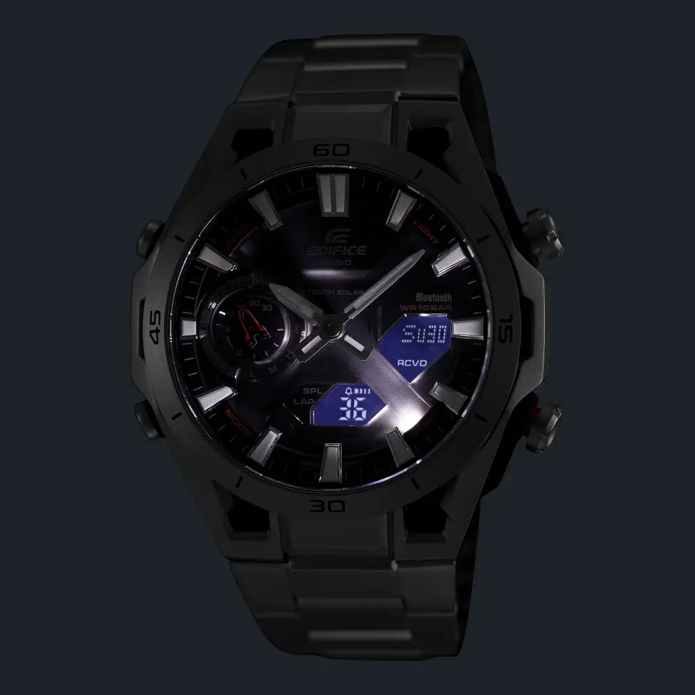 Casio Edifice ECB-2300D-1A black dial stainless steel men’s watch