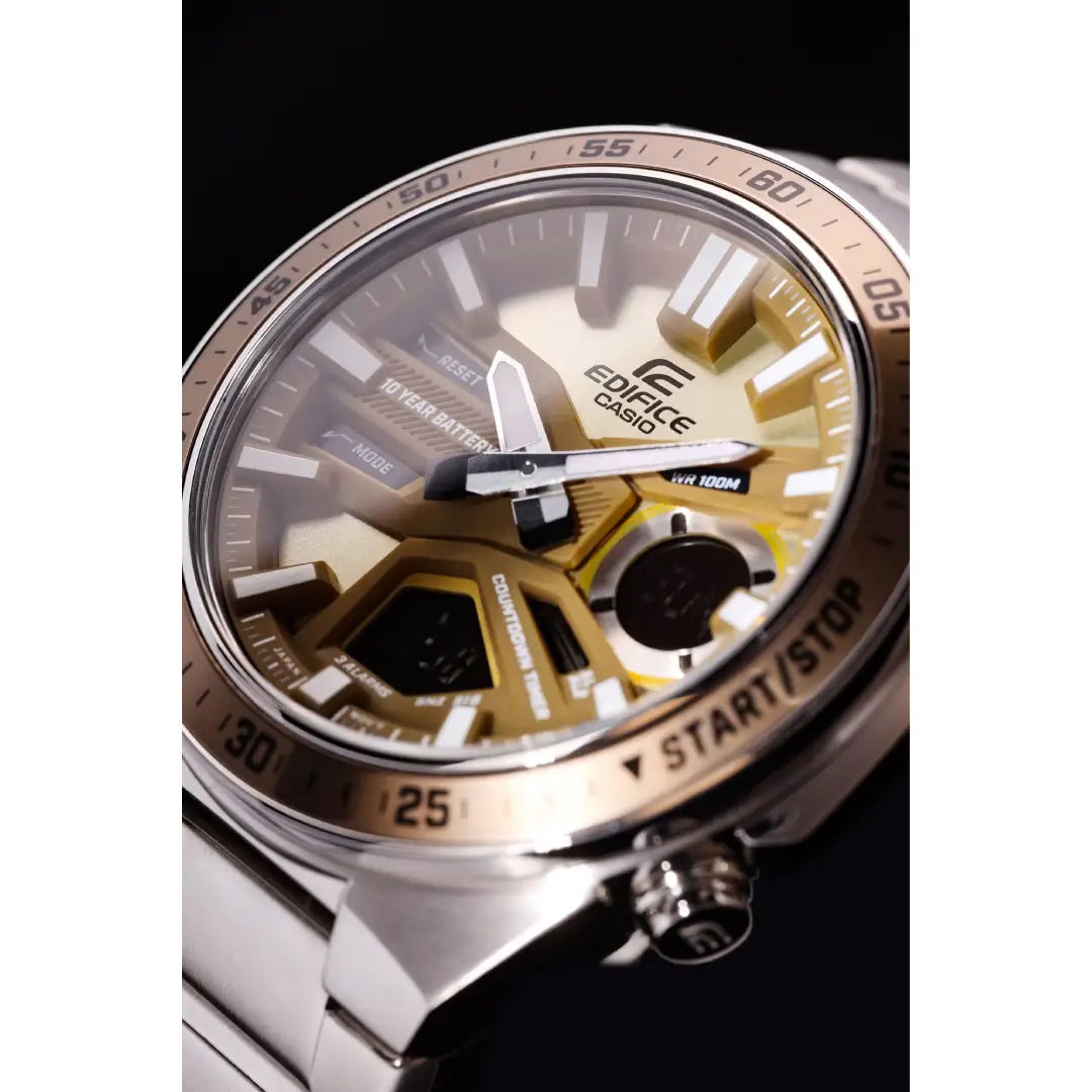 Casio Edifice Analog-Digital EFV-C110D-5ADF Bronze Dial Stainless Steel  Men's Watch