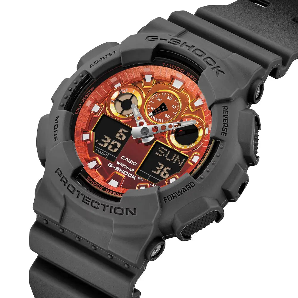 Casio G-Shock Flame Inside GA-100FL-8ADR Men's Watch