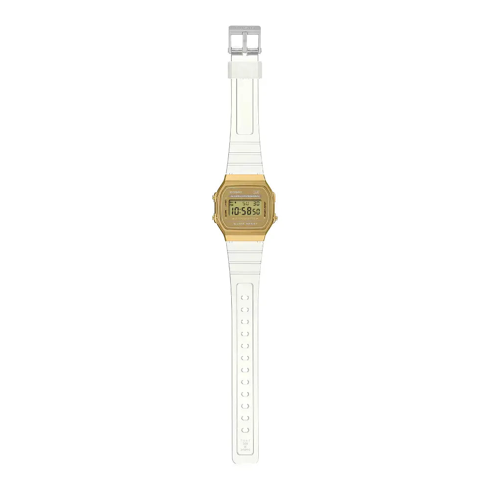 Casio Vintage Digital A168XESG-9ADF Gold Dial & Resin Strap Unisex Watch