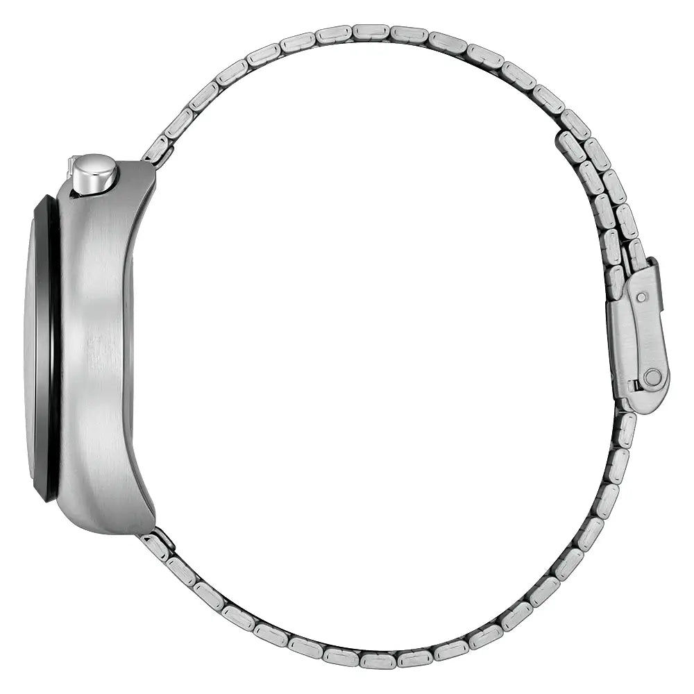 Citizen AN3660-73X stainless steel watch green dial close up