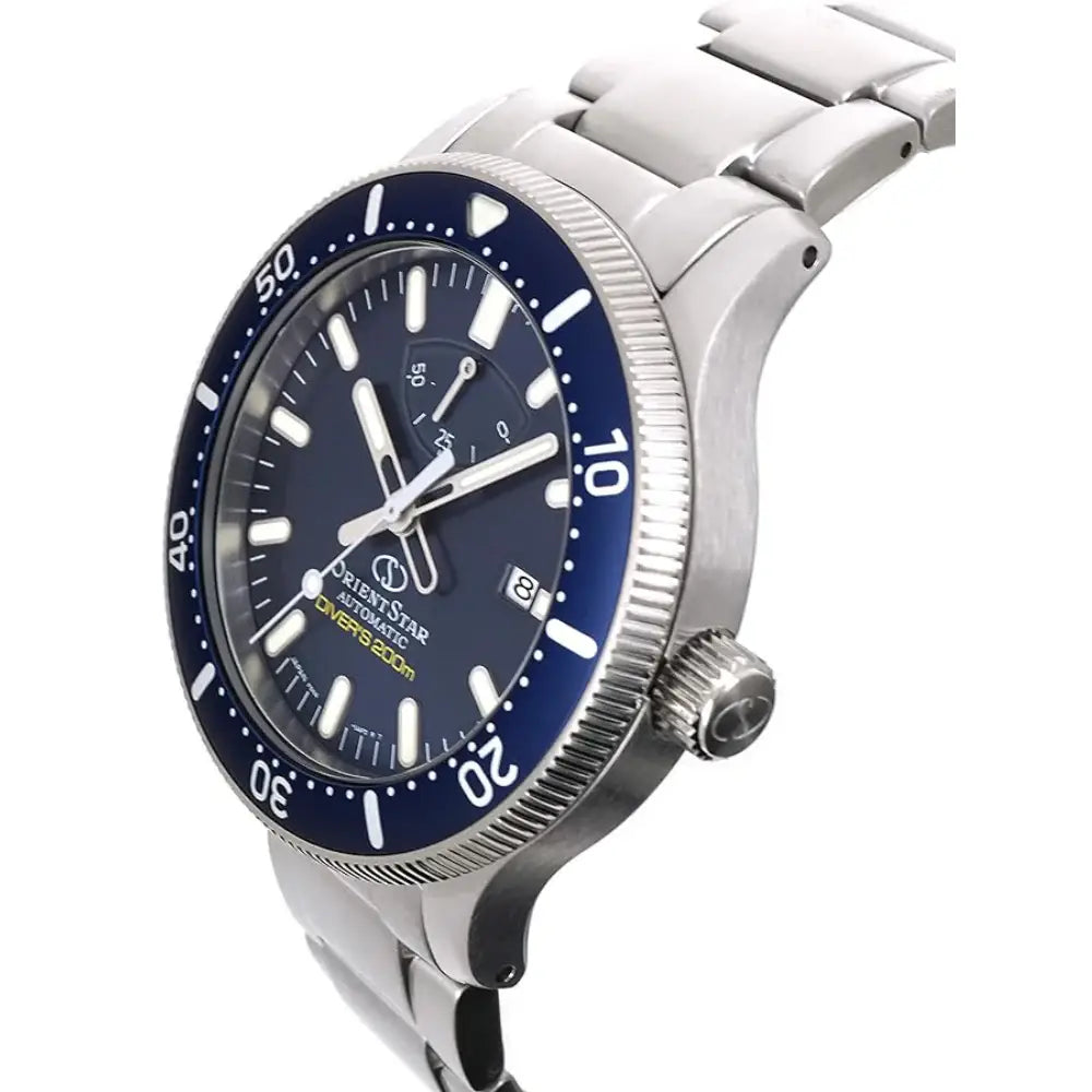 Orient Star RE-AU0302 Sports Automatic Power Reserve Date Function Blue Dial Stainless Steel Men's Watch