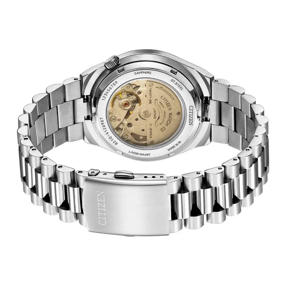 Citizen NJ0158-89W automatic men's watch stainless steel bracelet red dial