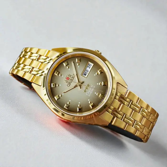 Orient FAB00001P9 grey dial gold-tone stainless steel watch