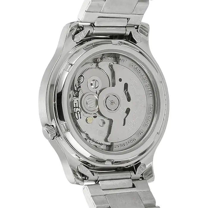 Seiko 5 SNK793K1 men's watch back case stainless steel view