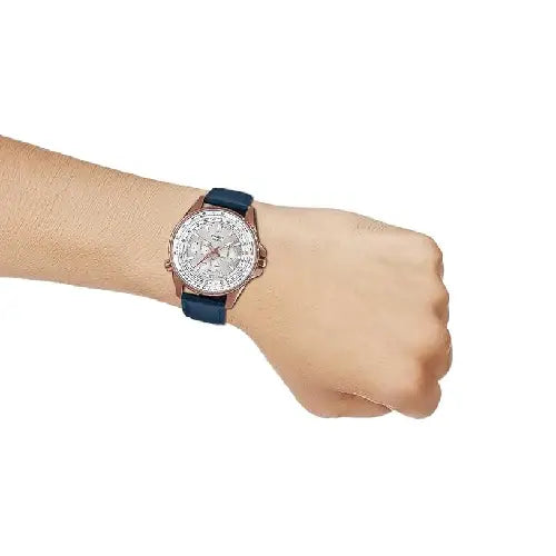 Casio Enticer MTP-SW320RL-7AVDF Multi-Hand Analog Silver Dial Leather Strap Men's Watch