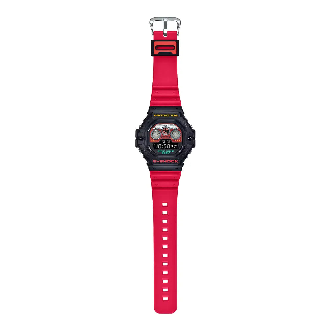 Casio G-Shock Digital DW-5900MT-1A4 "Mix Tape" Limited Edition Red Dial resin strap Men's Watch