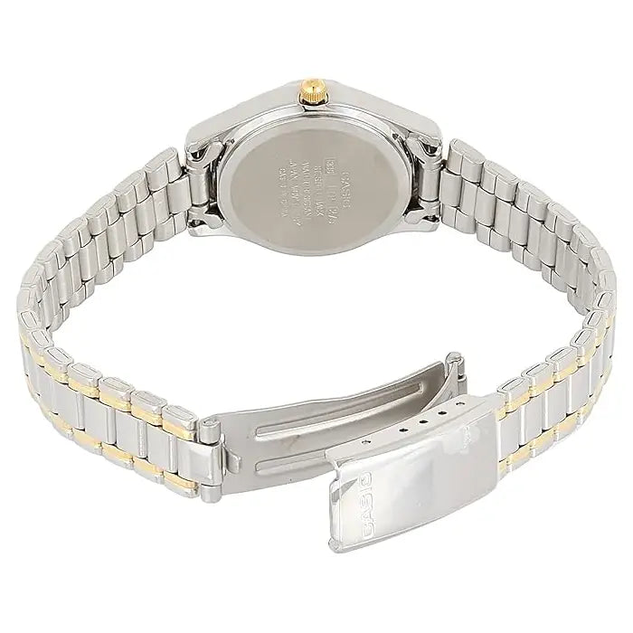 Casio Enticer Ladies Analog LTP-1275SG-7BDF White Dial Stainless Steel Women's Watch