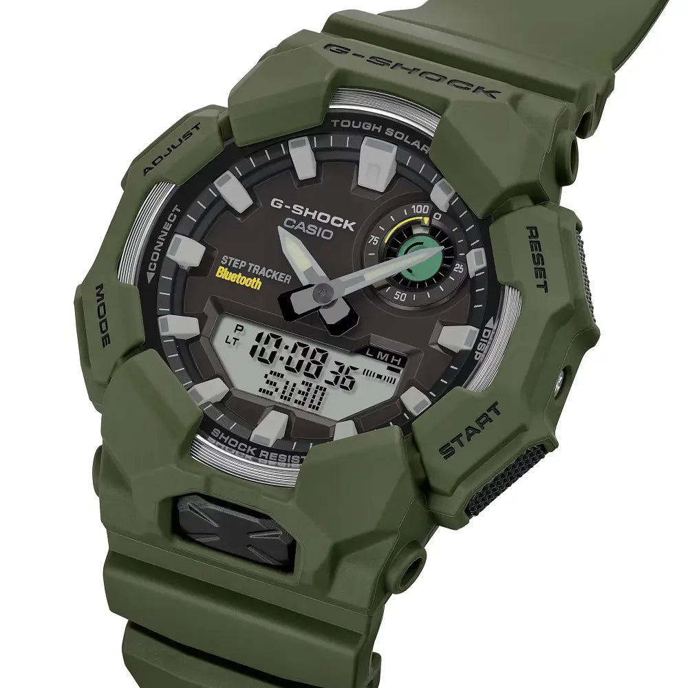 Casio G-Shock "Solar Step Tracker" GA-B010-3ADR Green Dial 49.3mm Bio-Based Resin Strap Men's Watch