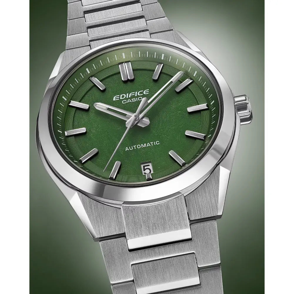 Casio Edifice Automatic EFK-100D-3ADR Carbon Green Dial Stainless Steel Men's Watch