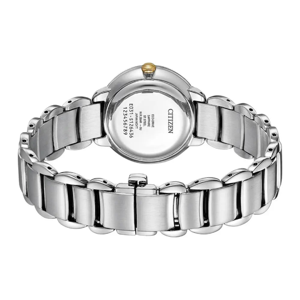 Citizen Eco-Drive L Dahlia EM0927-87Y women's watch rear view
