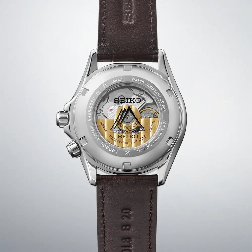 Seiko SPB507J1 caseback automatic movement rear view watch