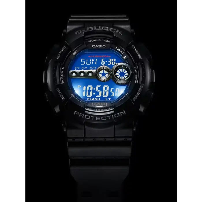Casio GD-100-1B all black digital G Shock mens watch