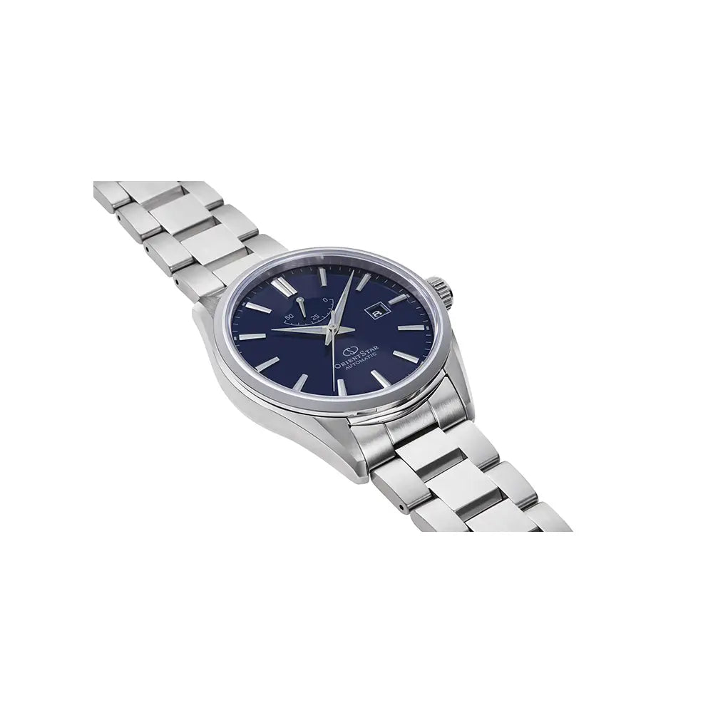 Orient Star RE-AU0403L Contemporary Automatic "Basic Date" Navy Blue Dial 42mm Stainless Steel Men's Watch