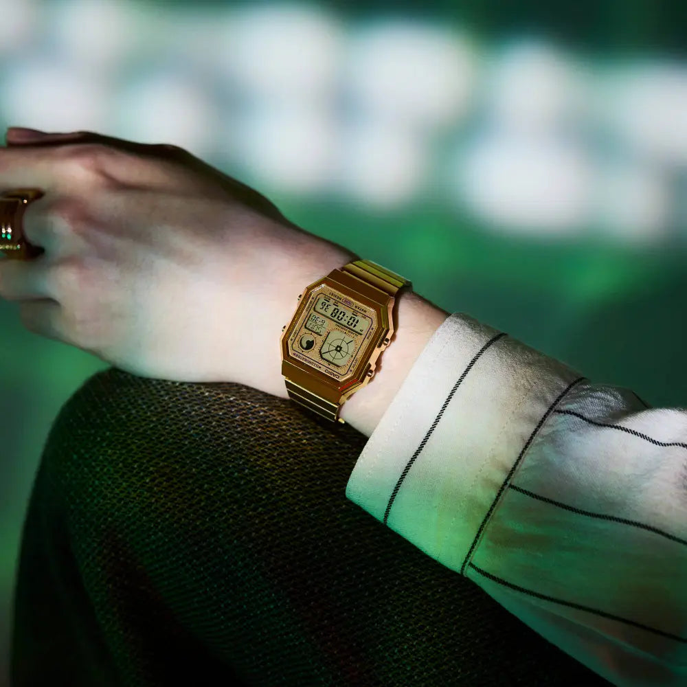 Casio Vintage Digital A130WEG-9ADF Gold Dial Stainless Steel Unisex Watch