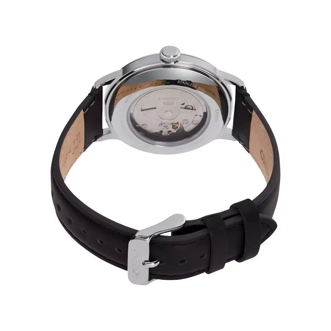 Orient Bambino RA-AC0022 Automatic Classic Silver Dial Leather Strap Men's Watch