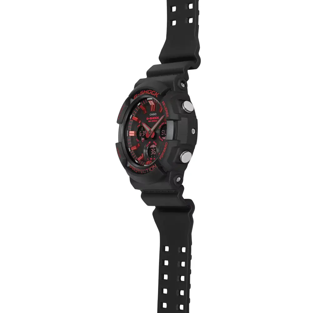 Casio G-Shock GAS-100BNR-1ADR Ignite Red full watch display