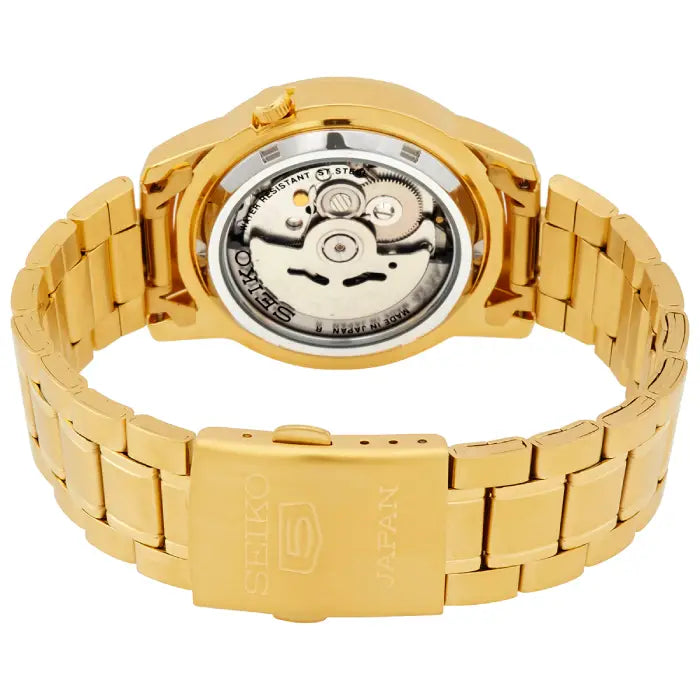 Seiko 5 SNKK20J1 mens watch back case stainless steel view