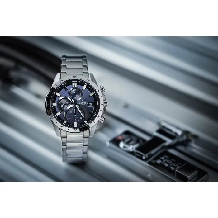 Casio Edifice EFR-571D-1AVUDF Standard Chronograph Black Dial 47.1mm Stainless Steel Men's Watch