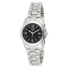 Casio Enticer Ladies Analog LTP-1215A-1ADF Black Dial Stainless Steel Women's Watch