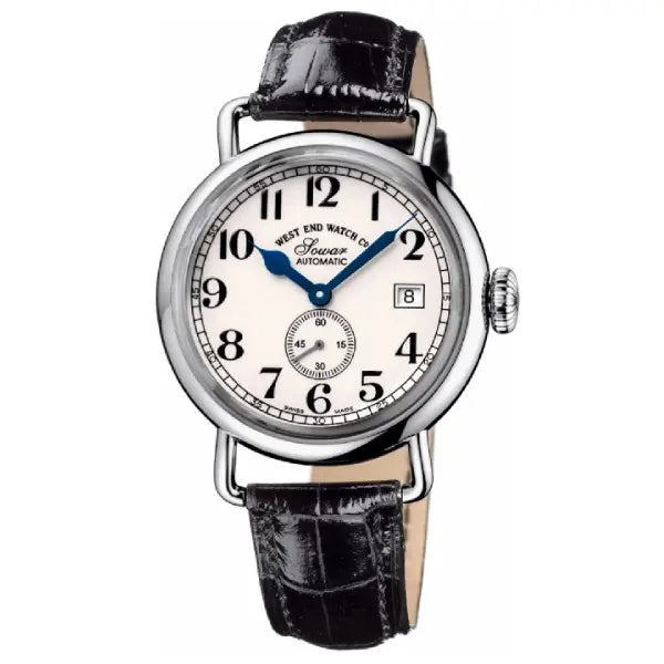 West End Sowar 1916 Automatic 6832.10.3244BLNO White Dial & Leather Strap Men's Watch