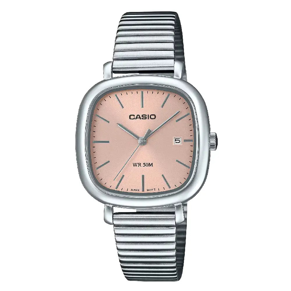 Casio Vintage Analog LTP-B166D-4AVDF Pink Dial Stainless Steel Women's Watch