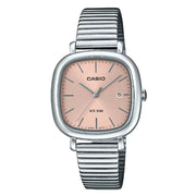 Casio Vintage Analog LTP-B166D-4AVDF Pink Dial Stainless Steel Women's Watch