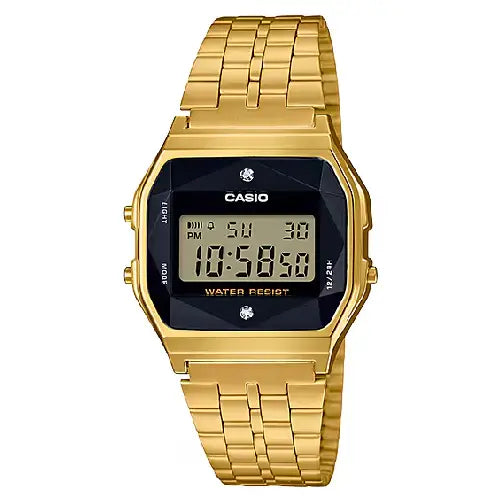 Casio Vintage Digital A159WGED-1DF Black Dial Stainless Steel Unisex Watch