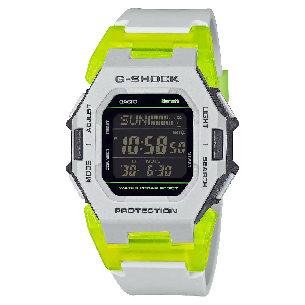 Casio G-Shock G-SQUAD GD-B500MW-8DR Grey & Neon Yellow Digital Step Tracker Men's Watch