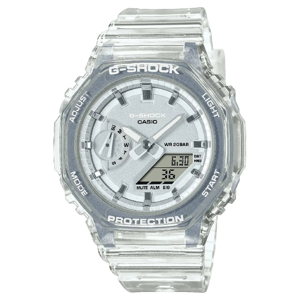 Casio G-Shock Mini CasiOak GMA-S2100SK-7A Skeleton White Dial 42.9mm Resin Strap Women's Watch