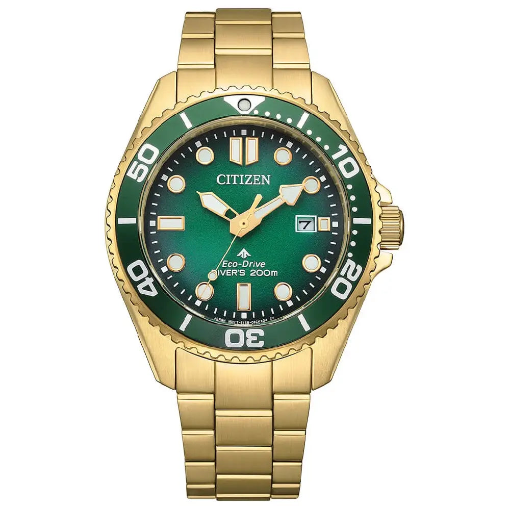 Citizen Promaster Dive BN0262-59W men's watch green dial stainless steel bracelet