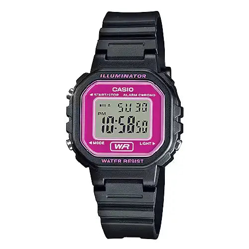 Casio Ladies Digital LA-20WH-4A1DF Pink Dial Resin Strap Women's Watch