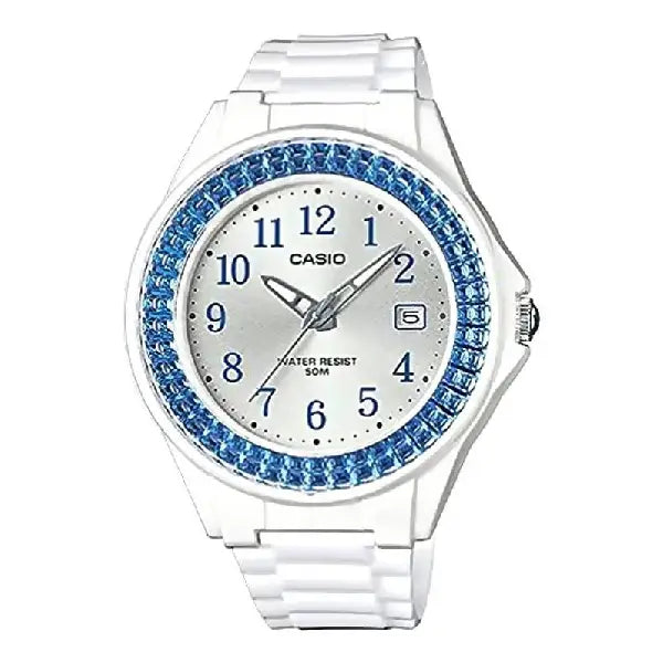 Casio Standard Analog Diver-Style LX-500H-2BVDF Silver Dial 40.6mm Resin Strap Women's Watch