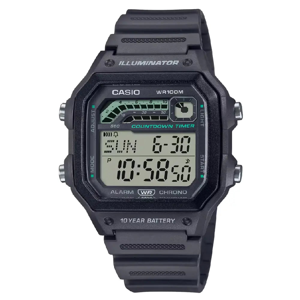 Casio Sports Digital WS-1600H-8AVDF Grey Display Dial Resin Strap Men's Watch
