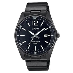 Casio Enticer MTP-E170B-1BVDF Date Analog Black Dial Stainless Steel Men's Watch
