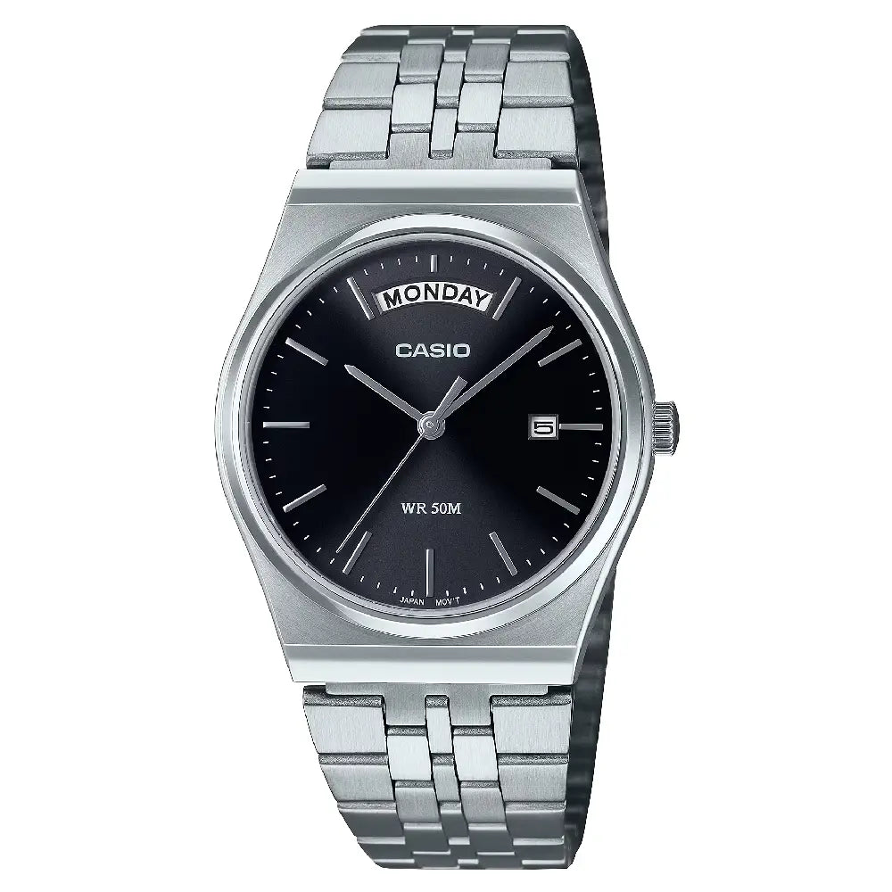 Casio Collection Analog MTP-B146D-1AVDF Black Dial Stainless Steel Men's Watch
