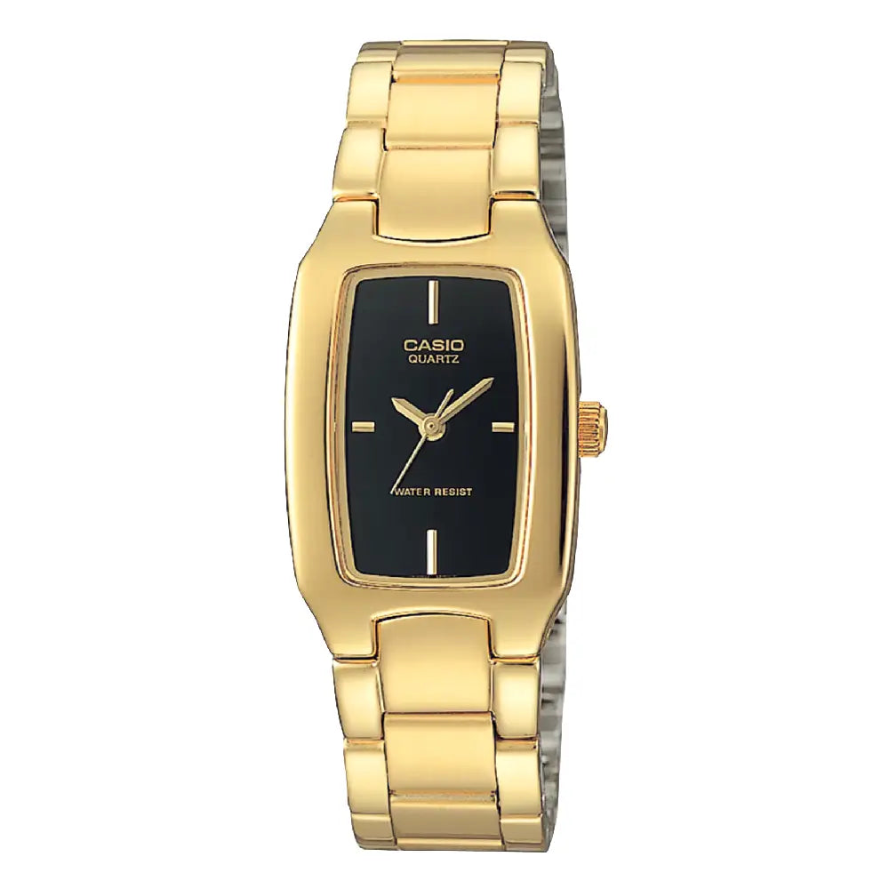 Casio Enticer Ladies Analog LTP-1165N-1CRDF Black Dial Stainless Steel Women's Watch