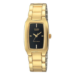 Casio Enticer Ladies Analog LTP-1165N-1CRDF Black Dial Stainless Steel Women's Watch