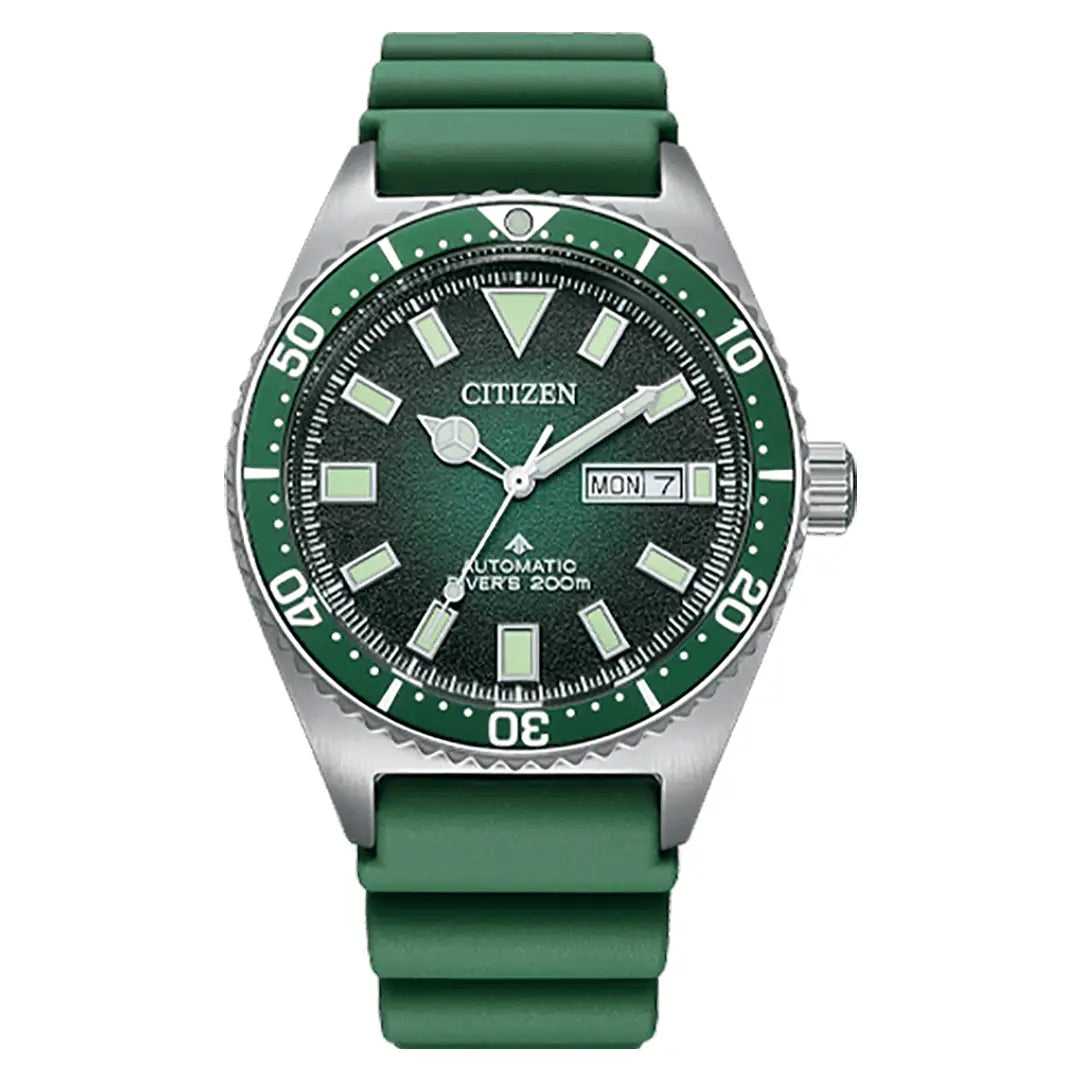 Citizen Promaster Marine NY0121-09X ISO 6425 Certified Diver Green Dial Polyurethane Strap Men's Watch