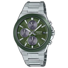 Casio Edifice EFS-S650D-3A Emerald Ceramic Bezel Solar Green Dial Stainless Steel Men's Watch