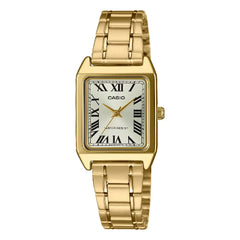Casio Enticer Ladies Analog LTP-V007G-9BUDF Gold Dial Stainless Steel Women's Watch