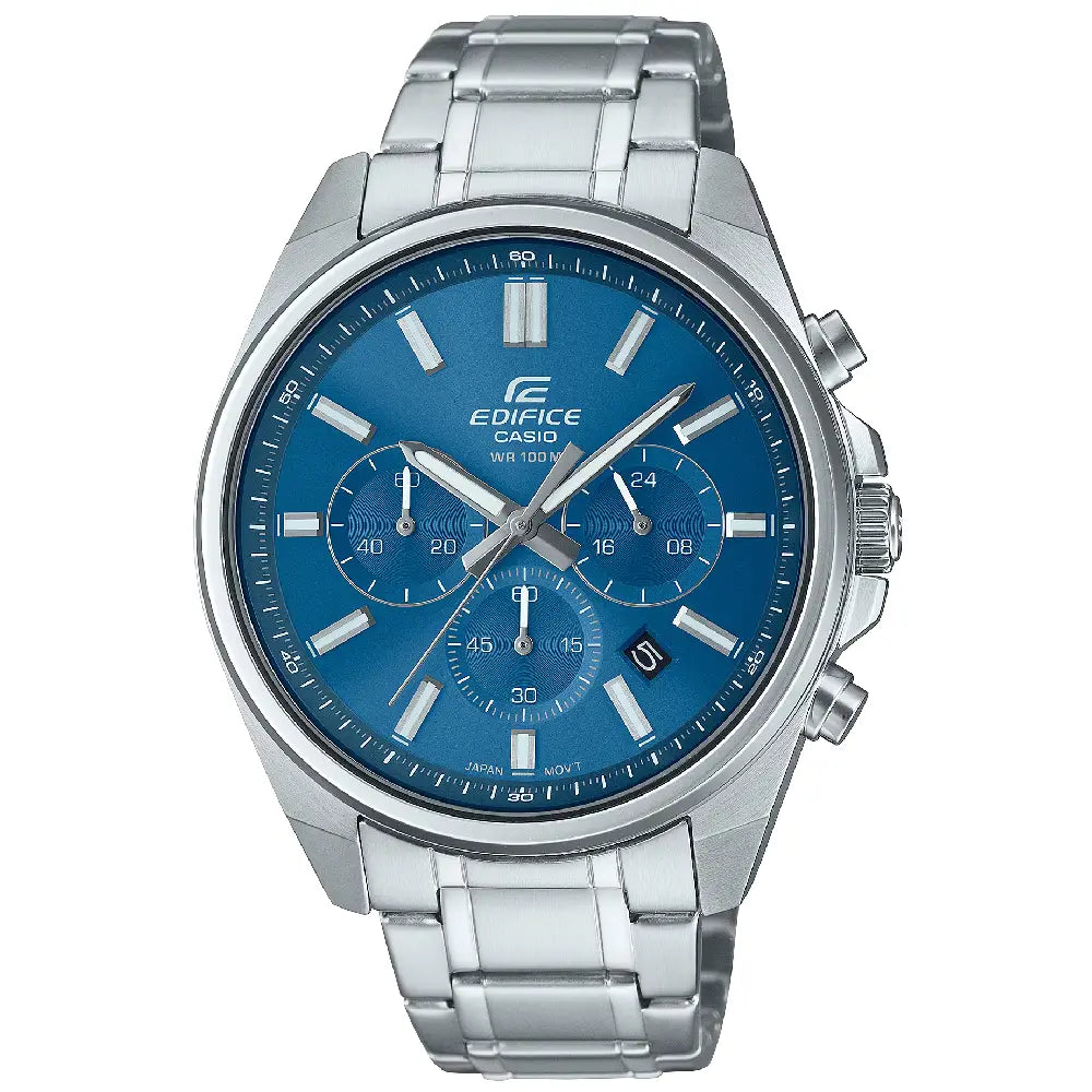 Casio Edifice EFV-650D-2AV blue dial 43.5mm stainless steel men's watch