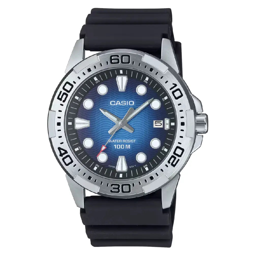 Casio Collection Analog MTD-140-2AVDF Blue Dial Resin Strap Men's Watch