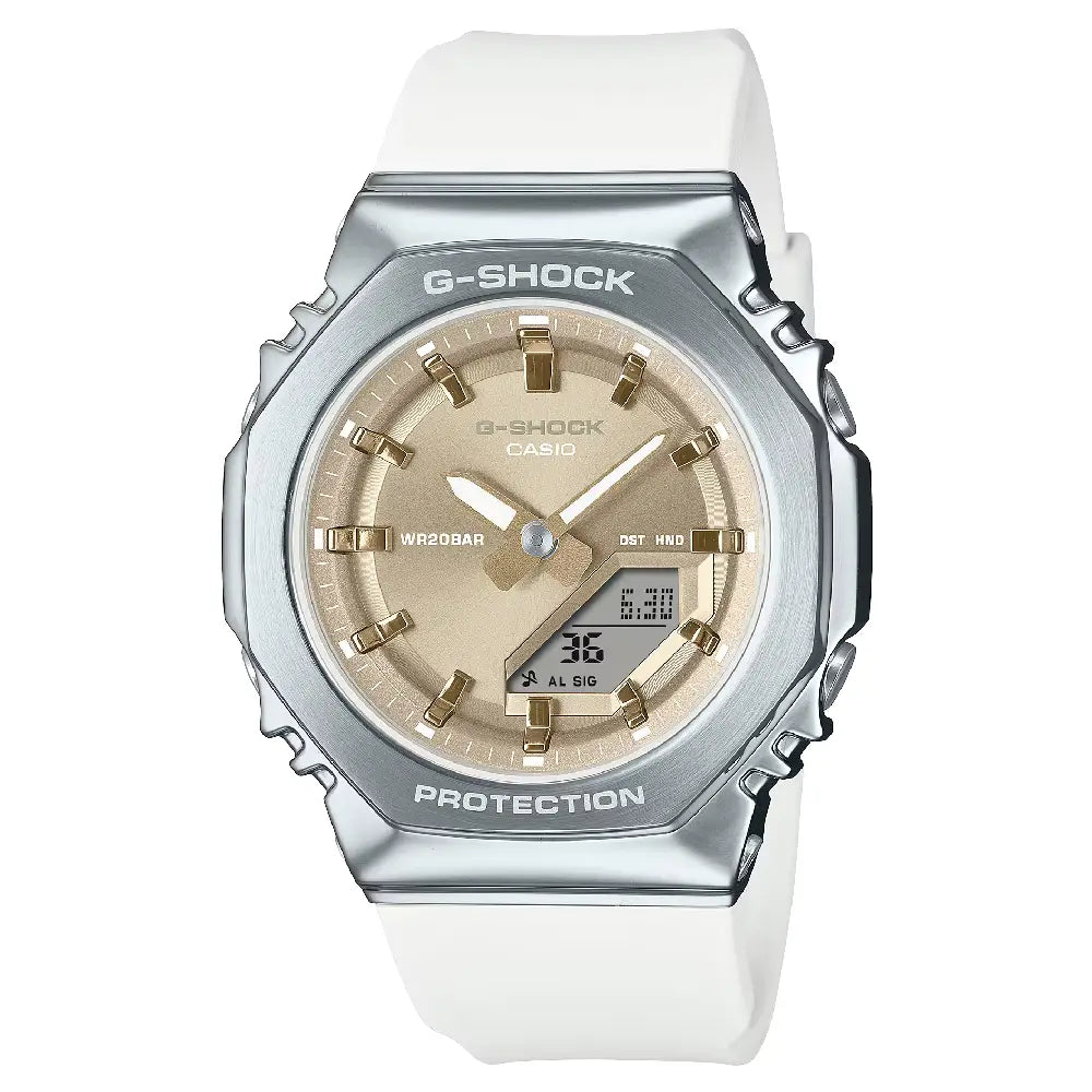 Casio G-Shock "Mini Metal CasiOak" GM-S2110-7A9 Metallic Beige Dial 40.5mm Bio-Based Resin Strap Women's Watch