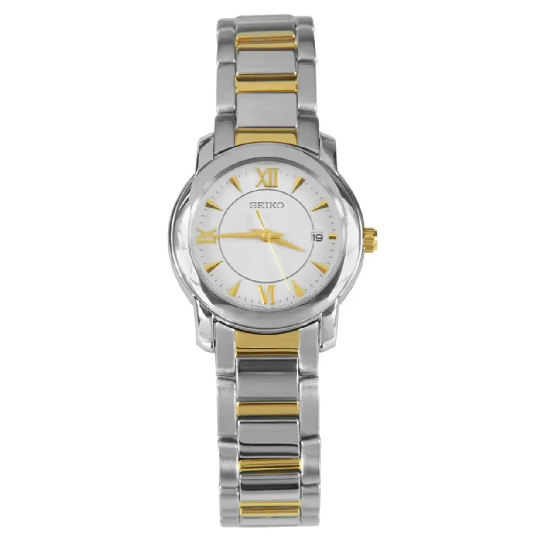 Seiko Premier Collection SXDC21P1 Quartz White Dial Two-Tone Stainless Steel Women's Watch